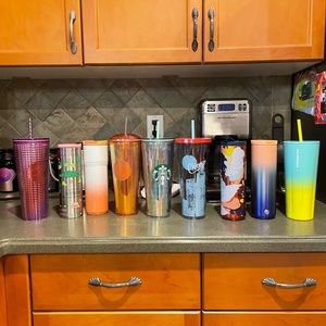 Lot of Starbucks cups